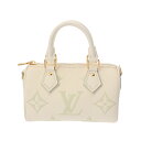 LOUIS VUITTON ルイヴィトン モノグラムアンプラント ナノスピーディ オフホワイト/グリーン M24169 レディース レザー ショルダーバッグ 新...