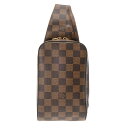 【〜5/3 最大5万円クーポン】LOUIS VUITTON ルイヴィトン ダミエ ジェロニモス ブラウン N51994 ユニセックス ダミエキャンバス ショルダ...