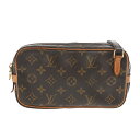 【〜5/3 最大5万円クーポン】LOUIS VUITTON ルイヴィトン モノグラム マルリーバンドリエール ブラウン M51828 レディース モノグラムキャ...