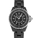 【〜7/26 最大5万円クーポン】シャネル J12 33mm 12Pダイヤ H1625 ブラック/ダイヤモンド レディース 腕時計 クォーツ 中古 銀蔵(2)