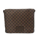 LOUIS VUITTON ルイヴィトン ダミエ ブルックリン MM ブラウン N51211 ユニセックス ダミエキャンバス ショルダーバッグ Bランク 中古 ...