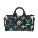 【〜5/3 最大5万円クーポン】LOUIS VUITTON ルイヴィトン モノグラムエクリプス キーポル バンドリエール 25 LVグラフィティヴェール 黒 M...