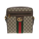【〜5/3 最大5万円クーポン】GUCCI グッチ GGスプリーム スモールメッセンジャーバッグ ベージュ ブラウン 520981 ユニセックス PVC ショル...