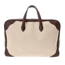 【〜5/3 最大5万円クーポン】HERMES エルメス ヴィクトリア 50 ボストンバッグ エクリュ/ルージュアッシュ - ユニセックス トリヨンクレマンス ト...