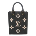 【〜5/3 最大5万円クーポン】LOUIS VUITTON ルイヴィトン モノグラムアンプラント プティットサックプラ ノワール/ベージュ M81416 レディ...