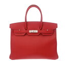 HERMES エルメス バーキン 35 ルージュカザック □P刻印(2012年頃) ユニセックス ヴォーエプソン ハンドバッグ Aランク 中古【ローン24回払い...