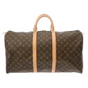 LOUIS VUITTON ルイヴィトン モノグラム キーポル 55 ブラウン M41424 ユニセックス モノグラムキャンバス ボストンバッグ ABランク 中古 銀蔵(4)