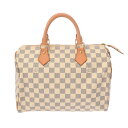 【〜7/11 最大5万円クーポン】LOUIS VUITTON ルイヴィトン ダミエアズール スピーディ 30 ホワイト N41533 ユニセックス ダミエアズー...