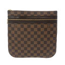 【〜6/27 最大5万円クーポン】LOUIS VUITTON ルイヴィトン ダミエ ポシェットボスフォール ブラウン N51111 レディース ダミエキャンバス...