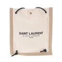【〜7/11 最大5万円クーポン】SAINT LAURENT サンローラン フラット クロスボディバッグ ベージュ/ブラック 710272 メンズ キャンバス ...