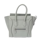 【〜7/11 最大5万円クーポン】CELINE セリーヌ ラゲージ マイクロショッパー グレー 189793 レディース ドラムドカーフ ハンドバッグ Aランク...
