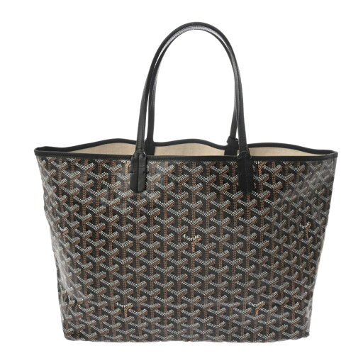 GOYARD ゴヤール サンルイ PM ブラック ユニセックス PVC/レザー トートバッグ Aランク 中古 銀蔵 GOYARD ゴヤール サンルイ PM ブラック ユニセックス PVC/レザー トートバッグ Aランク 中古 銀蔵
