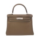 HERMES エルメス ケリー 28 内縫い 2WAY エトゥープ W刻印(2024年頃) レディース トゴ ハンドバッグ 未使用【ローン24回払い無金利】 銀...