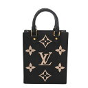 LOUIS VUITTON ルイヴィトン モノグラムアンプラント プティット サックプラ 2WAY ノワール/ベージュ M57937 レディース レザー ハンド...
