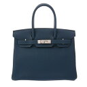 HERMES エルメス バーキン 30 ディープブルー D刻印(2019年頃) レディース トゴ ハンドバッグ Aランク 中古【ローン24回払い無金利】 銀蔵