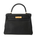 HERMES エルメス ケリー 28 内縫い ブラック T刻印(2015年頃) レディース トゴ ハンドバッグ Aランク 中古【ローン24回払い無金利】 銀蔵