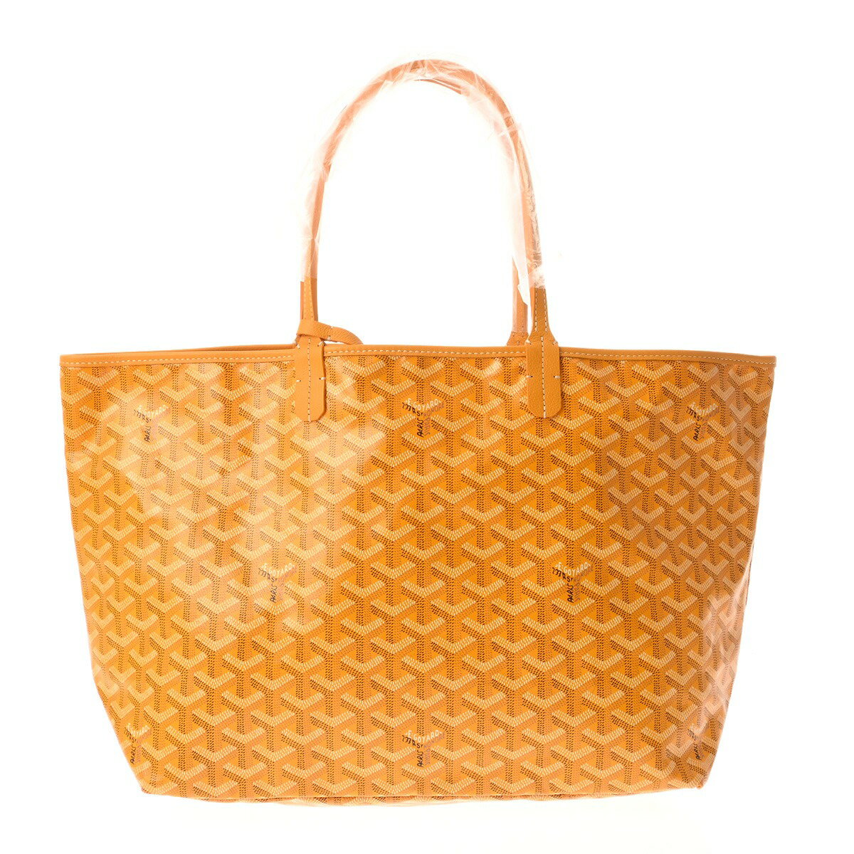 GOYARD ゴヤール サンルイ PM ヘリンボーン イエロー ユニセックス PVC トートバッグ 未使用 銀蔵