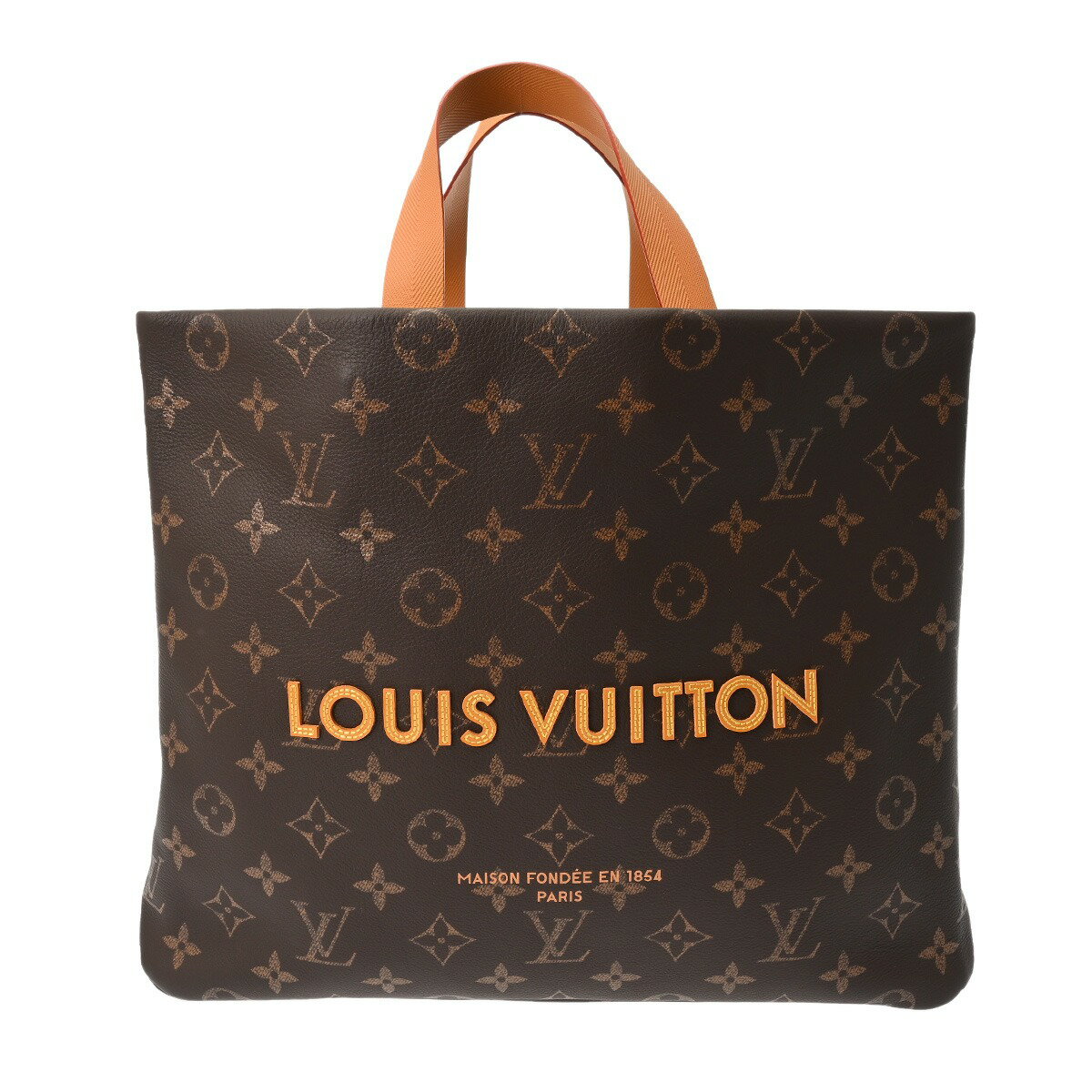 LOUIS VUITTON ルイヴィトン モノグラム ショッパートート MM ブラウン M24457 レディース カーフレザー トートバッグ 新同 中古【ローン24回払い無金利】 銀蔵のサムネイル