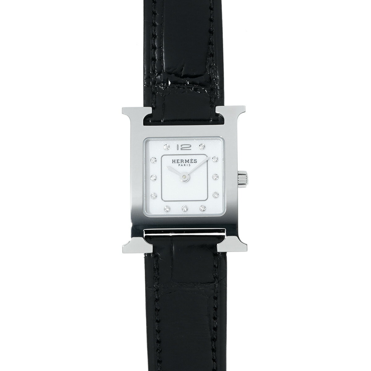 其它 - エルメス Hウォッチ HH1.210C ブラック/ダイヤモンド レディース 腕時計 クォーツ 中古 銀蔵