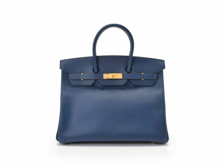 エルメス・HERMES バーキン35 アルデンヌ ブルーロイ G金具 D刻印【中古】◇