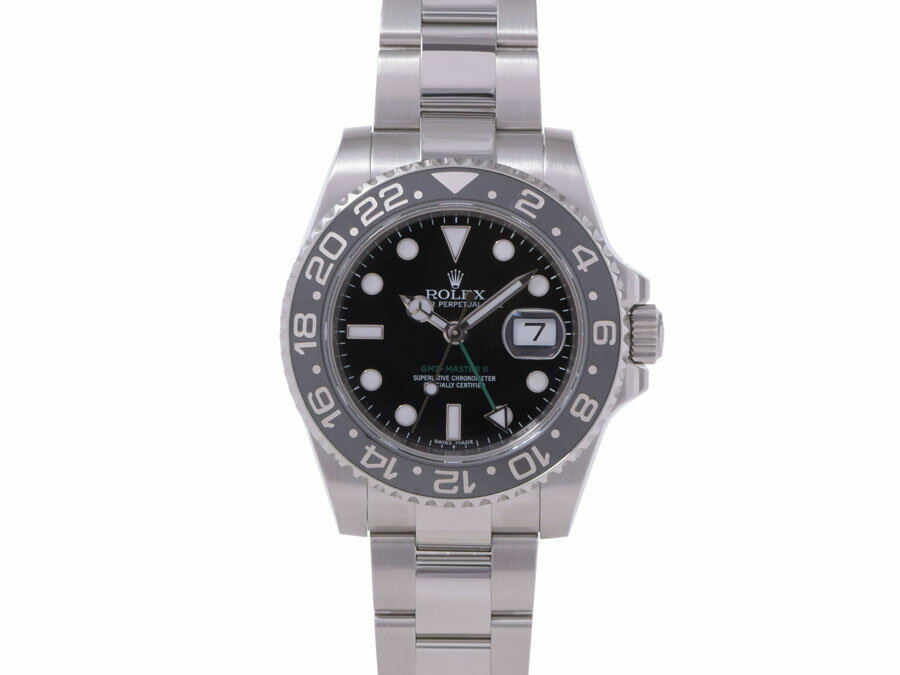 ロレックス・ROLEX GMTマスター2 116710LN スティックダイヤル SS V番 自動巻【中古】◇