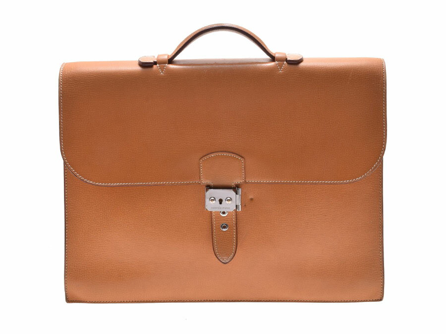 エルメス・HERMES サック ア デペッシュ38 アルデンヌ ナチュラル SV金具 □G刻印【中古】◇