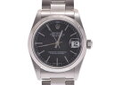 【最大2000円OFF!!お買い物マラソンクーポン配布中】中古 ロレックス デイトジャスト 78240 A番 SS 黒文字盤 自動巻 国際サービス保証書 レディース 時計 ROLEX 銀蔵