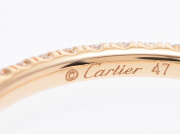 カルティエ フルエタニティリング 1.0g #47 レディース YG ダイヤ 指輪 Aランク 美品 CARTIER 内箱 中古 銀蔵