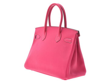 【最大30,000円OFFクーポン配布中★4/1(月)0:00〜4/2(火)9:59】エルメス バーキン30 キャンディ ローズティリアン SV金具 □O刻印 レディース ヴォーエプソン ハンドバッグ Aランク 美品 HERMES 中古 銀蔵