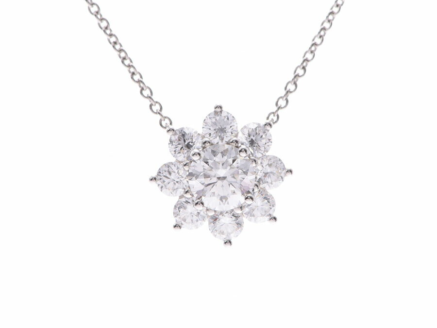 ハリーウィンストン サンフラワー ネックレス レディース Pt950 ダイヤ0.72ct 5.8g Aランク 美品 HARRY WINSTON 箱 ギャラ 中古 銀蔵のサムネイル