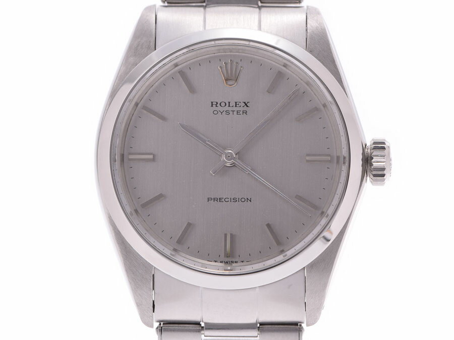 【ポイント3倍★15日限定】【最大2万円OFFクーポン★16日まで】ROLEX ロレックス ロレックス オイスター プレシジョン グレー文字盤 6424 アンティーク メンズ レディース SS 手巻き 時計 ABランク 中古 銀蔵