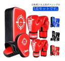 5点セット ボクシング キックボクシングパッド 子供用 大人用 ミット ボクシンググローブ 親子で 武術 キックミット テコンドー 空手 格闘技 パンチングミッ...