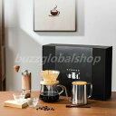 コーヒーセット キャリーイングキット 手挽き コーヒーミル 小型 コーヒーグラインダー ステンレス臼 折り畳み式ハンド コーヒードリッパーポット付き 手挽式コー...