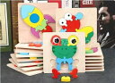 2歳ぐらい子供に向け、木製立体パズル16点セット 知育玩具 知識が増やせる訓練