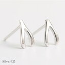 Silver925 ピアス ミニ Wishbone ウィッシュボーン スタッドピアス 金属アレルギー レディース メンズ 女性 男性 シルバー 小さい 20G ニッケルフリー シルバー925 両耳