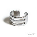 Silver925 イヤーカフ シルバー シンプル メンズ レディース 片耳 1個