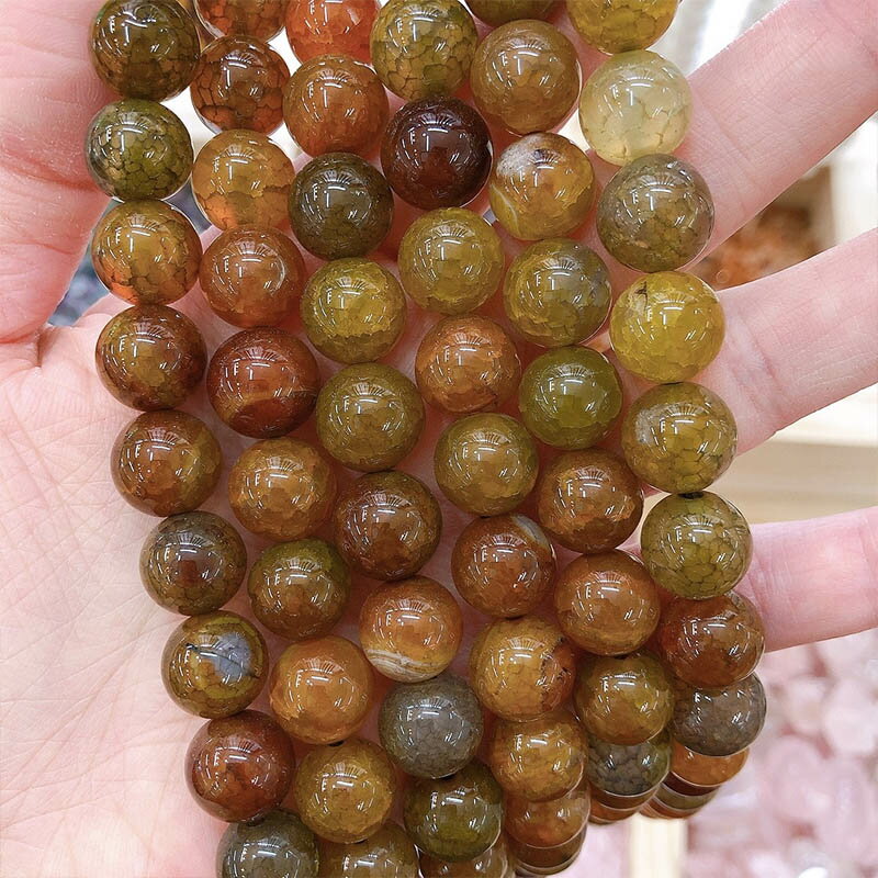 ドラゴンアゲート 10mm 1粒 天然石 パワーストーン 龍紋瑪瑙 1粒売り