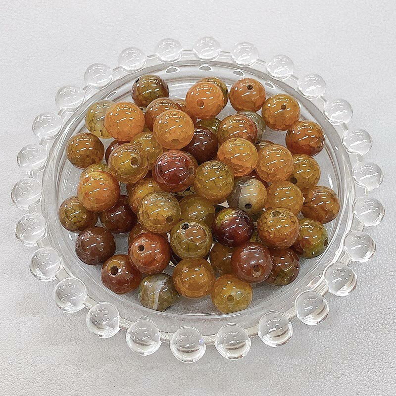 ドラゴンアゲート 10mm 1粒 天然石 パワーストーン 龍紋瑪瑙 1粒売り