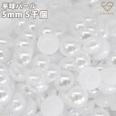 半球パール 5mm 5千個 大容量 パーツ 素材 デコ ハーフ ホワイト ネイル 手芸