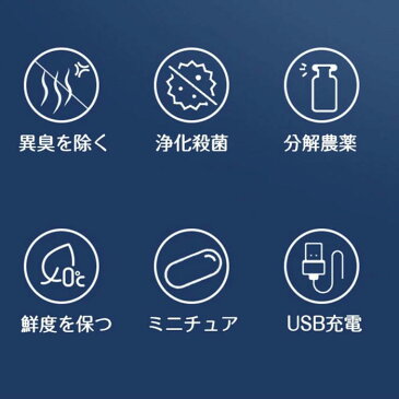 冷蔵庫消臭機 空気清浄機 空気?化 臭気抜き オゾン殺菌 360°消臭 除菌 ワンタッチ式 USB充電 味を落とす 鮮度保ち 臭気消す 白 おもちゃ用 家庭用 車輌用 げた箱用 ワードローブ用 宿舎用 便利 小さいボリューム 小型 プレゼント