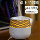 加湿器 小型 おしゃれ 卓上 簡単 USB おしゃれ アロマアロマ加湿器 LEDライト 2段階ミスト 長時間運転 冬の乾燥対策 静音 卓上加湿器 室内 寝室 誕...