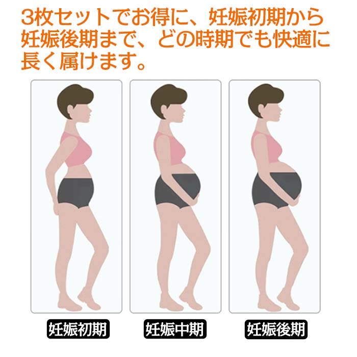 【3枚セット】マタニティ ショーツ 可愛い 下着 肌着 リブ ハイウエスト 出産準備 まとめ買い レディース パンツ 無地 女性 深め 深履き フィット感 産前 産後 妊娠 妊婦 大きいサイズ ストレッチ レースショーツ 綿 保温 冷え性対策 深ばき クロッチ 綿100％ 2