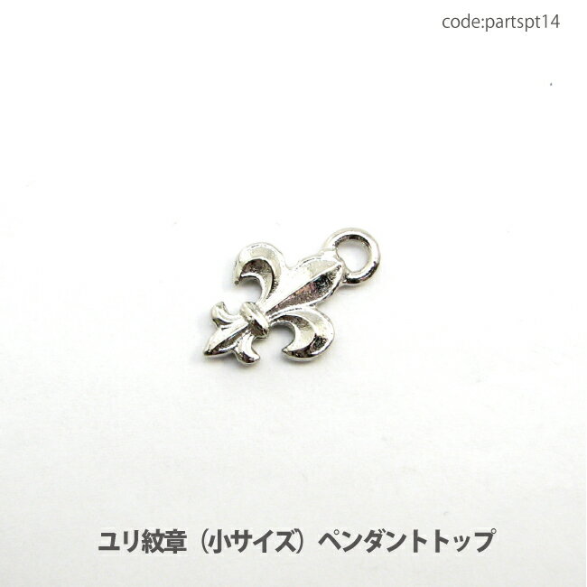 アクセサリー パーツ ペンダント ユリ紋章 サイズ小 ペンダントトップ ニッケルメッキ仕上げ （キャス..