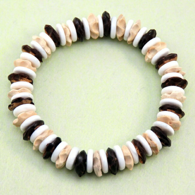 ブレスレット オペロンゴム カットココ シェル 国産 日本製 メンズ レディース おすすめ プレゼント ギフト bb283