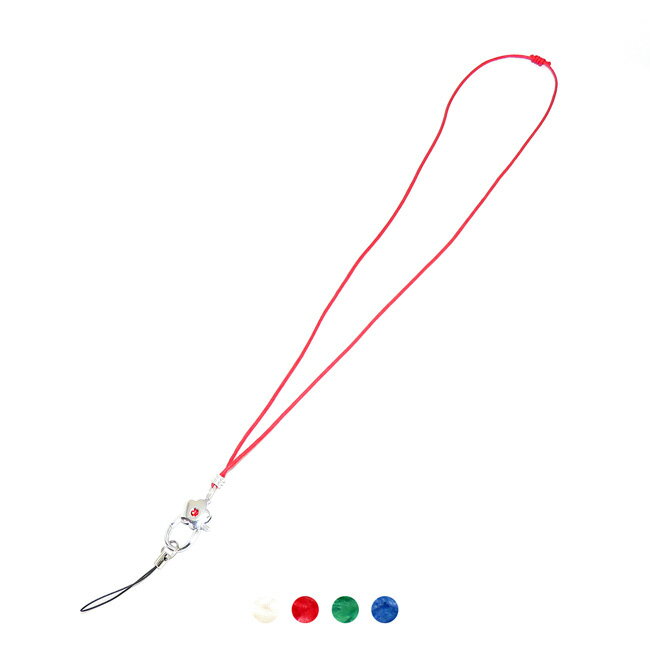 ネックストラップ 52~31.5cm 国産 日本製 蝋引きヒモ スワロフスキー 携帯 スマホ デジカメ ID ネームホルダー プレゼント ギフト hd356