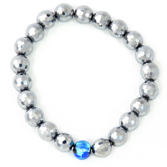 ブレスレット 約17.5cm テラヘルツ パワーストーン 8mm カットビーズ 21玉 匠蛍玉 8mm 1玉 国産 日本製 オペロンゴム プレゼント ギフト t...