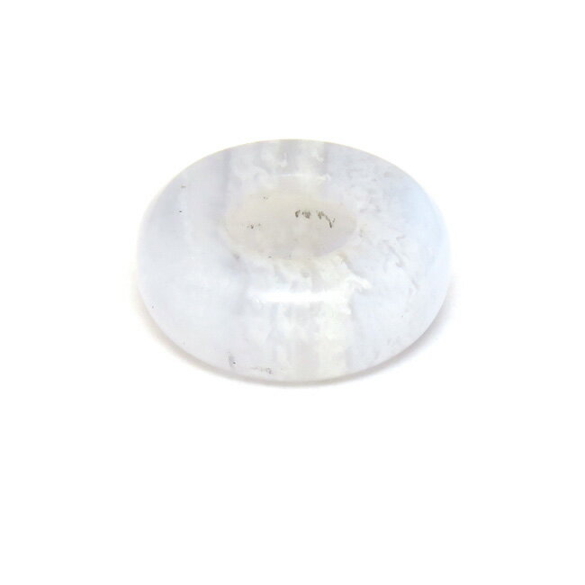 ビーズ 天然石 カルセドニー ドーナツ状 パーツ 幅約10mm×厚約3.5mm パワーストーン ハンドメイド 手作..