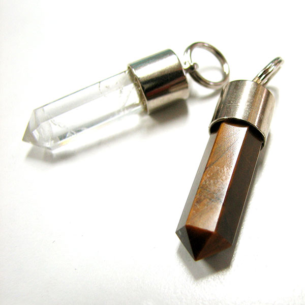 天然石マルチパーツ(六角柱型) クリスタル・タイガーアイ web47 プレゼント ギフト 贈り物