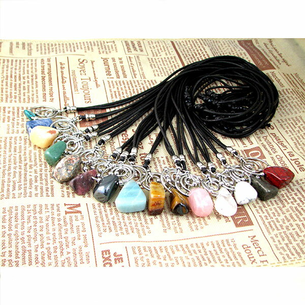 ネックレス 3連リング 天然石 パワーストーン web56