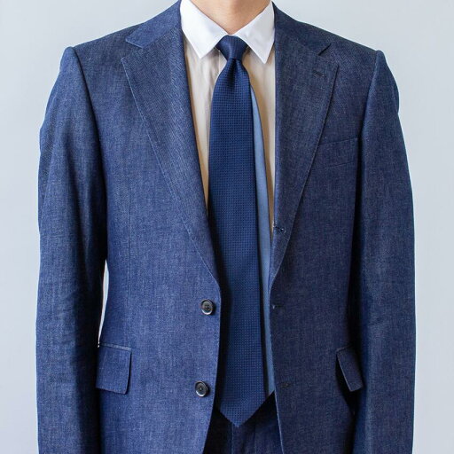 リバーシブルソリッドタイ NAVY×GRAY リバーシブルソリッドタイ NAVY×GRAY
